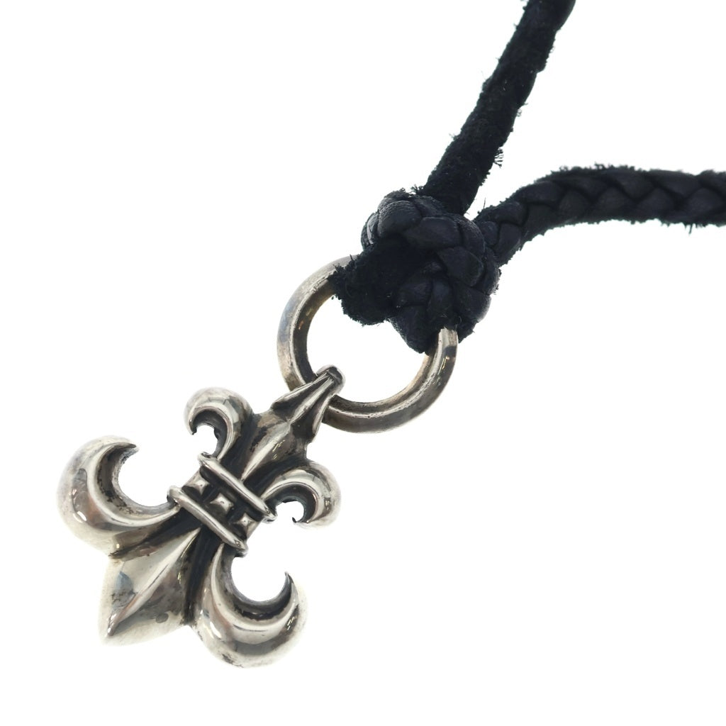 CHROME HEARTS(クロムハーツ) BS FLUER BSフレアペンダント シルバー ネックレストップ レザーブレイド シルバー