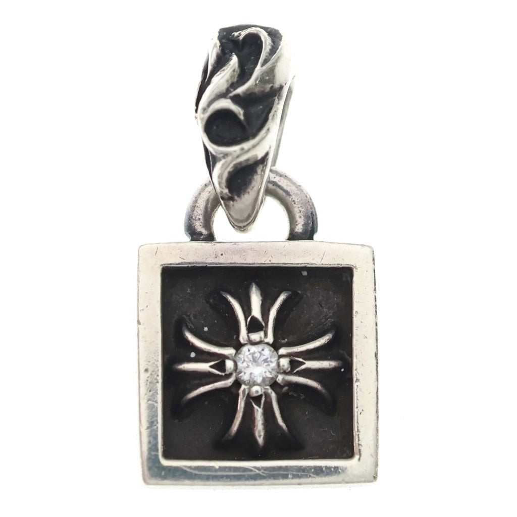 CHROME HEARTS(クロムハーツ) FRAMED CH PLUS 1DIA フレームドCHプラス 1ダイヤ ペンダントトップ シルバー