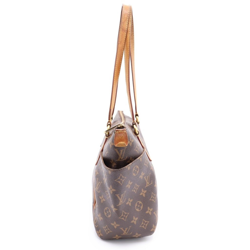 LOUIS VUITTON(ルイヴィトン) モノグラム トータリーPM ハンドバッグ トートバッグ ブラウン レザー×PVC M56688 ゴールド金具 レディース