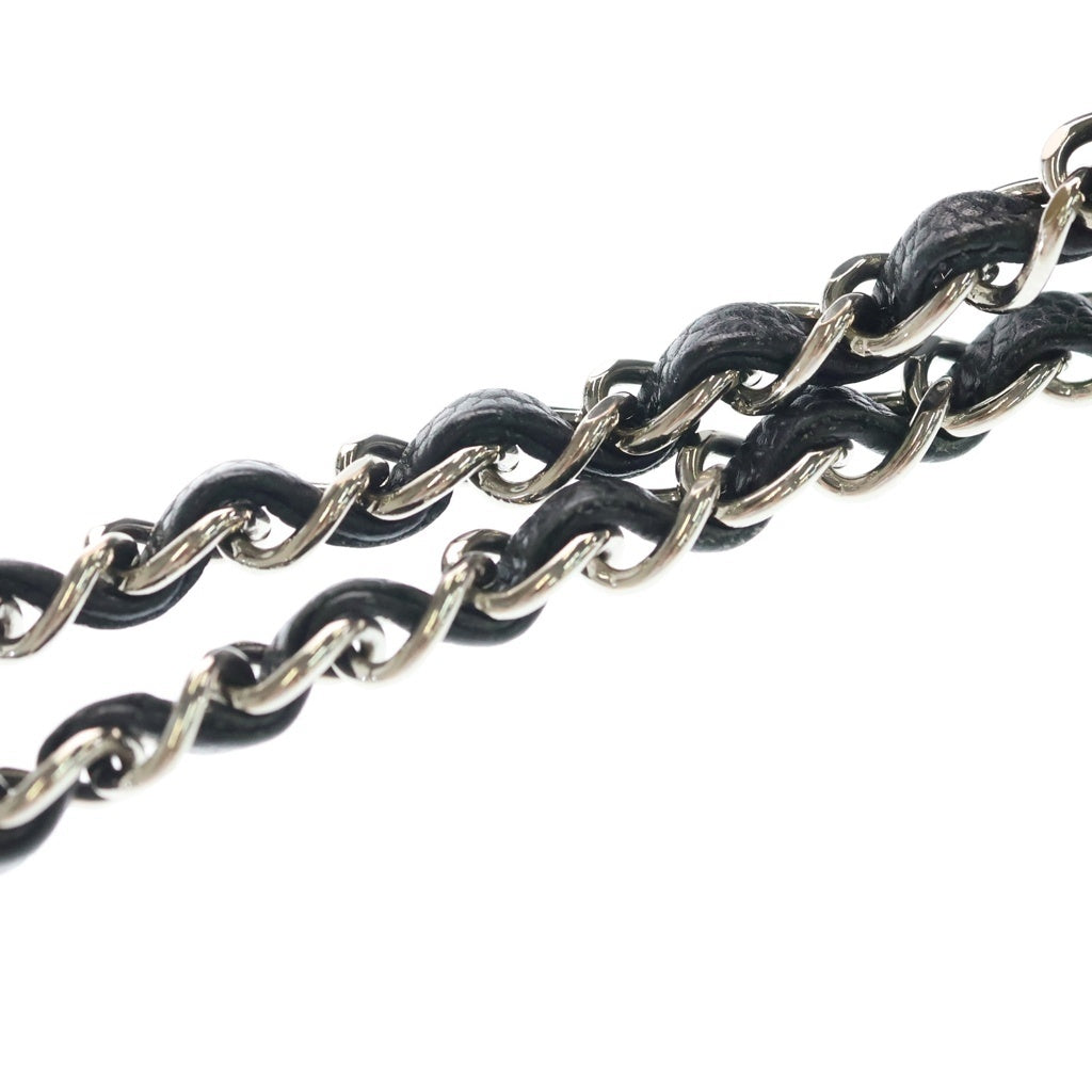 CHANEL(シャネル) マトラッセ25 ダブルフラップ ダブルチェーン ショルダーバッグ キャビアスキン シルバー金具 24番台 A01112 レディース