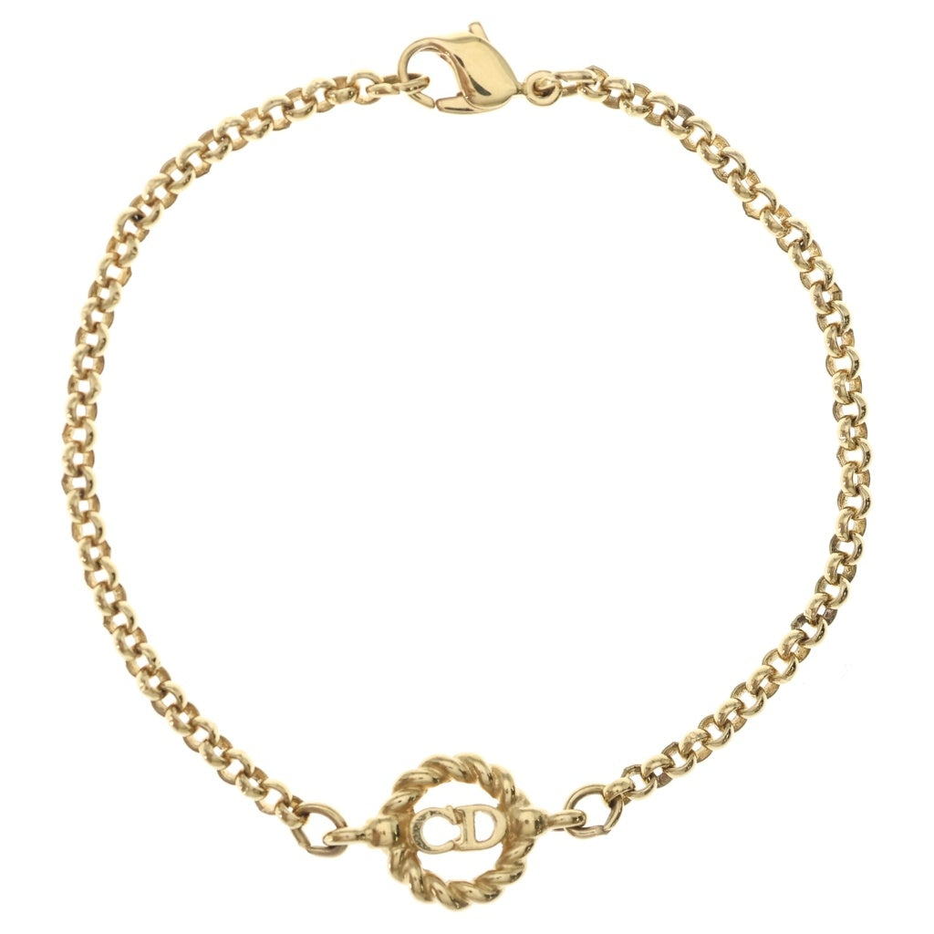 Christian Dior(クリスチャンディオール) CDロゴ ラウンド チェーン ブレスレット ゴールド レディース