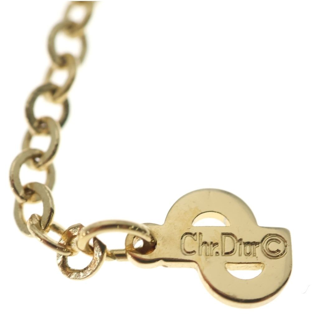 Christian Dior(クリスチャンディオール) トロッターロゴ ラウンド ネックレス ゴールド レディース