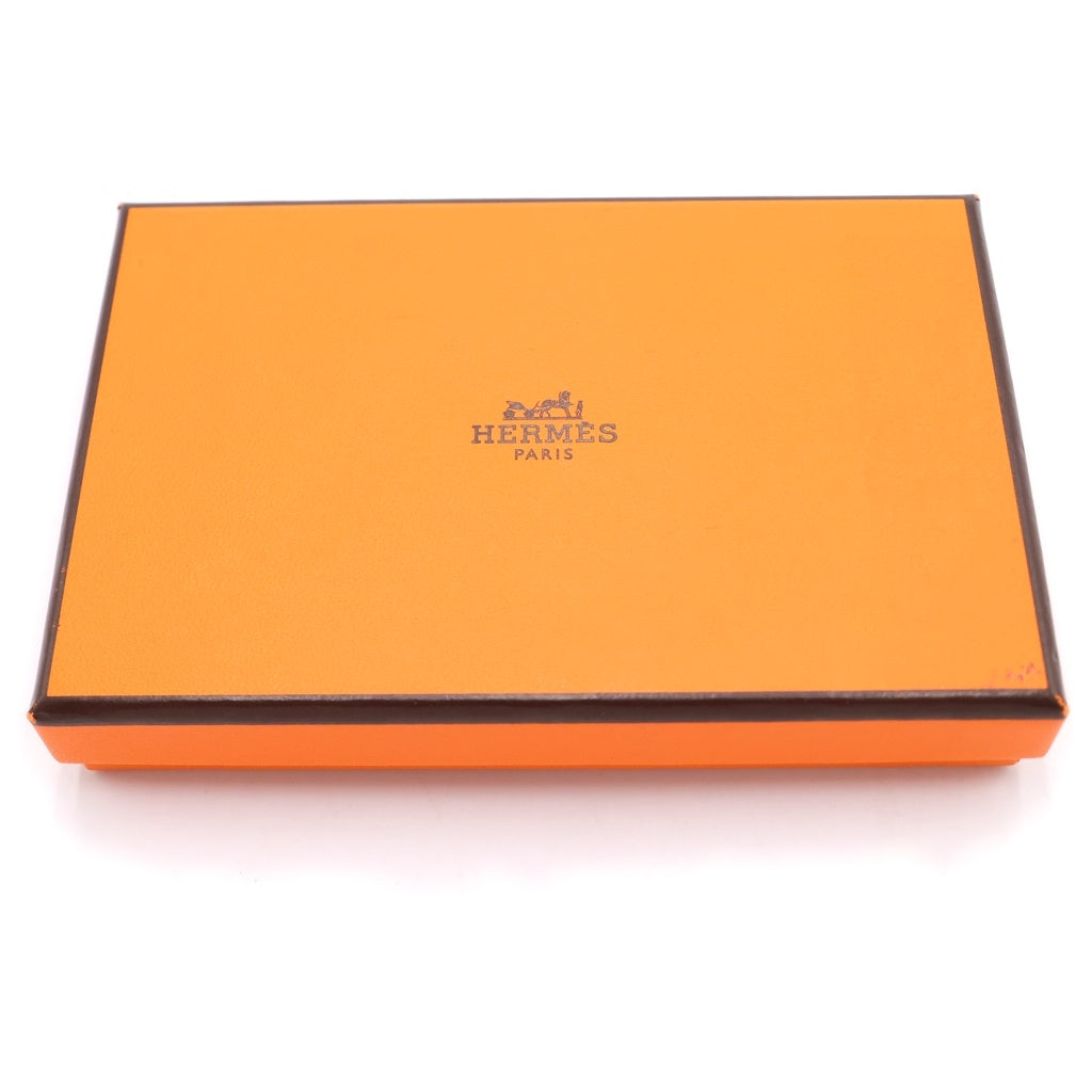 HERMES(エルメス) カルヴィデュオ エプソン レザー ミント カードケース グリーン シルバー金具 W刻 箱 レディース