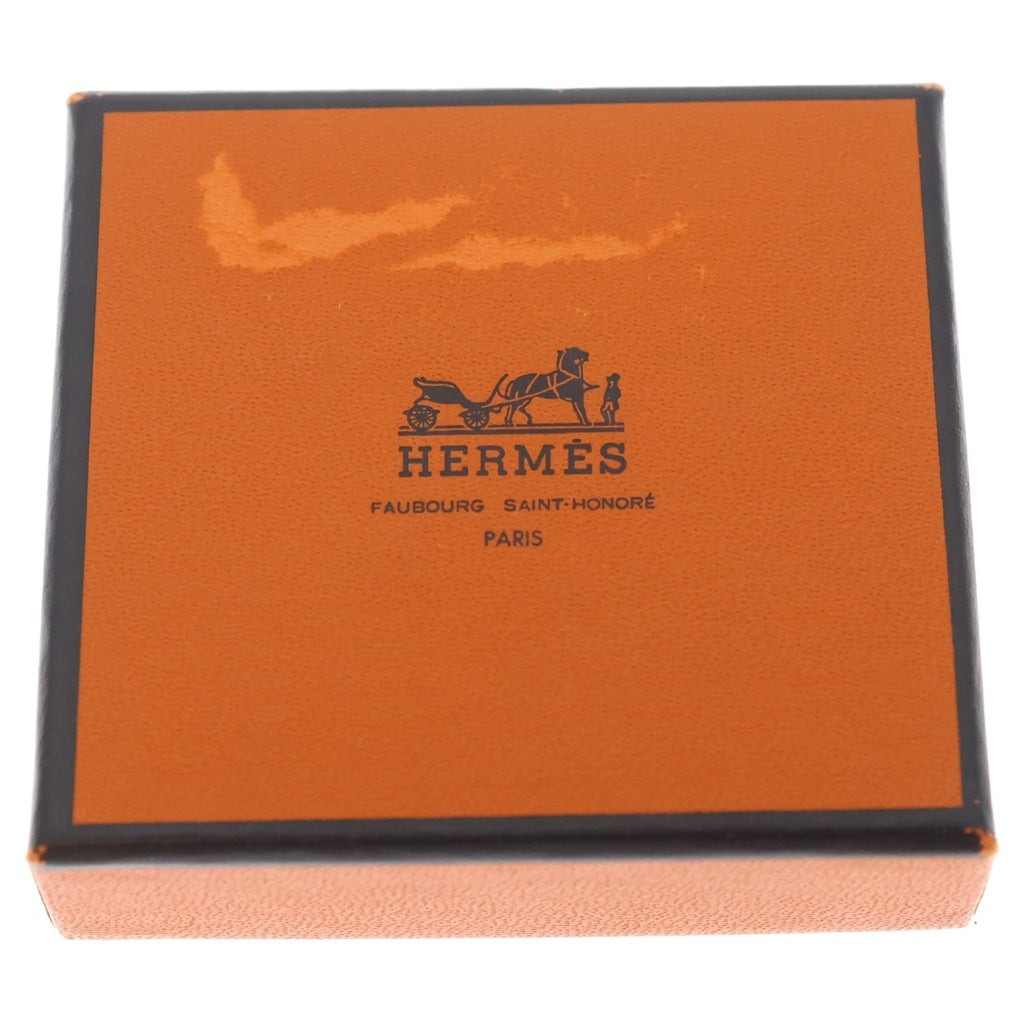 HERMES(エルメス) ハート チェーン レザー バッグチャーム シルバー金具 レッド/オレンジ 箱 レディース