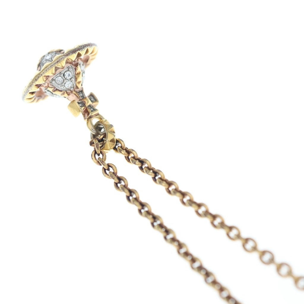 Vivienne Westwood(ヴィヴィアンウエストウッド) プチ オーブ ラインストーン ネックレス ゴールド レディース