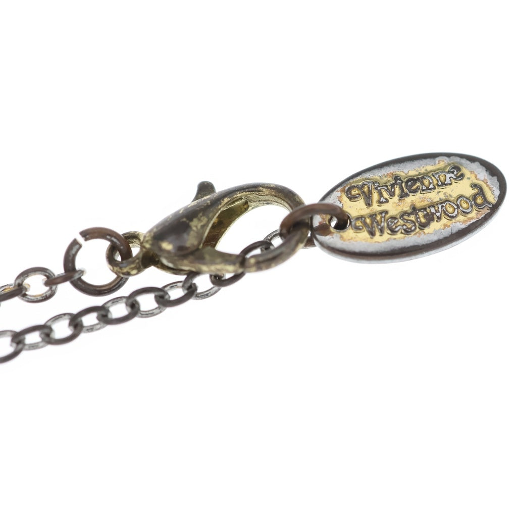 Vivienne Westwood(ヴィヴィアンウエストウッド) ハート オーブ ラインストーン ネックレス ブラック/ゴールド レディース