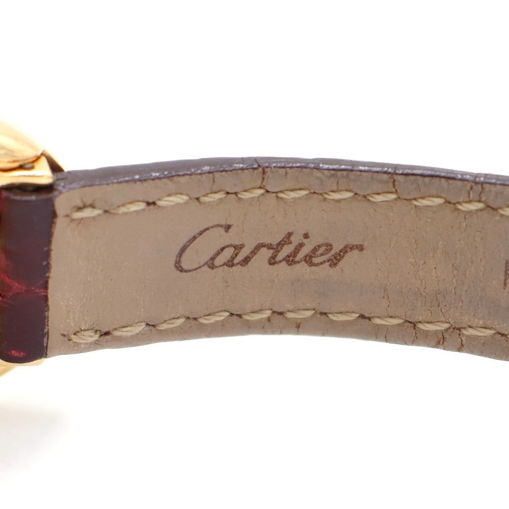 Cartier(カルティエ) ベニュワール SM アイボリー文字盤 YG×レザー/QZ クォーツ W1506056 腕時計 W1506056 レディース