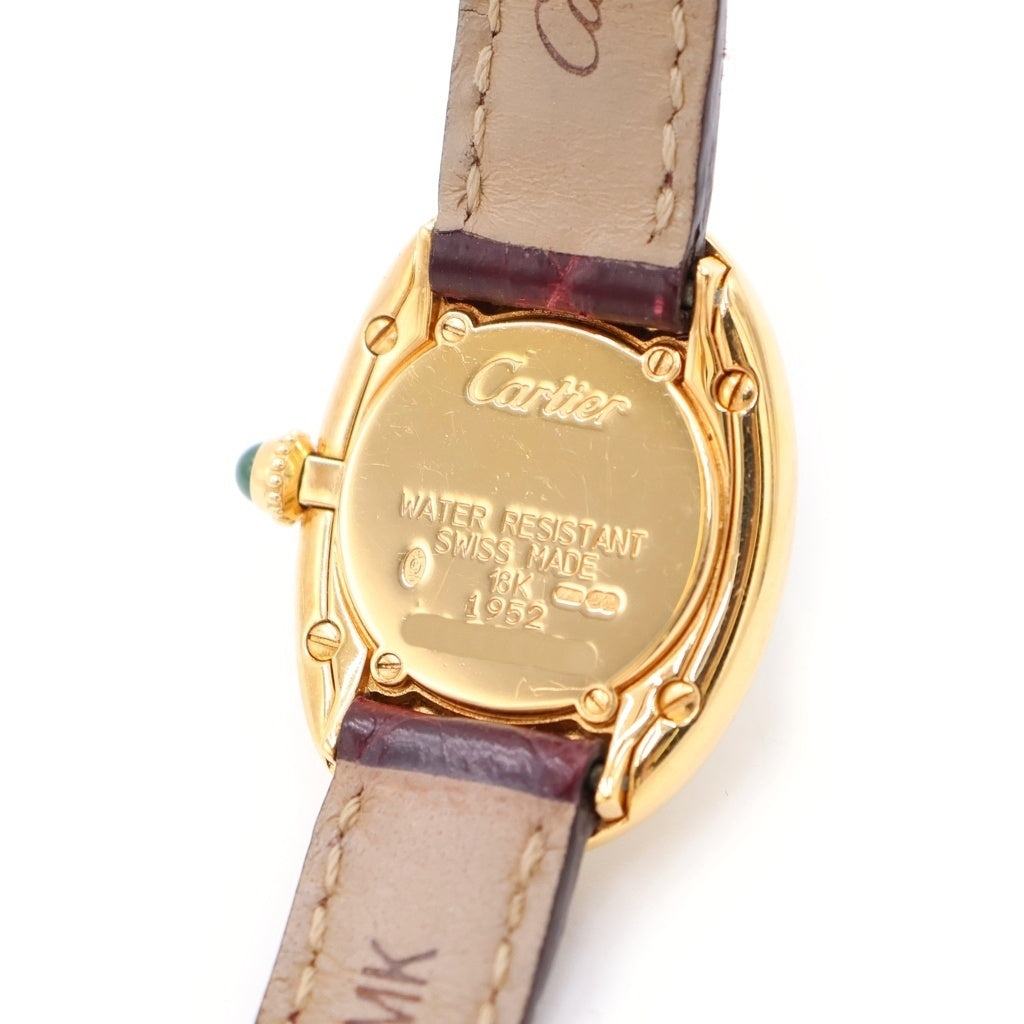 Cartier(カルティエ) ベニュワール SM アイボリー文字盤 YG×レザー/QZ クォーツ W1506056 腕時計 W1506056 レディース