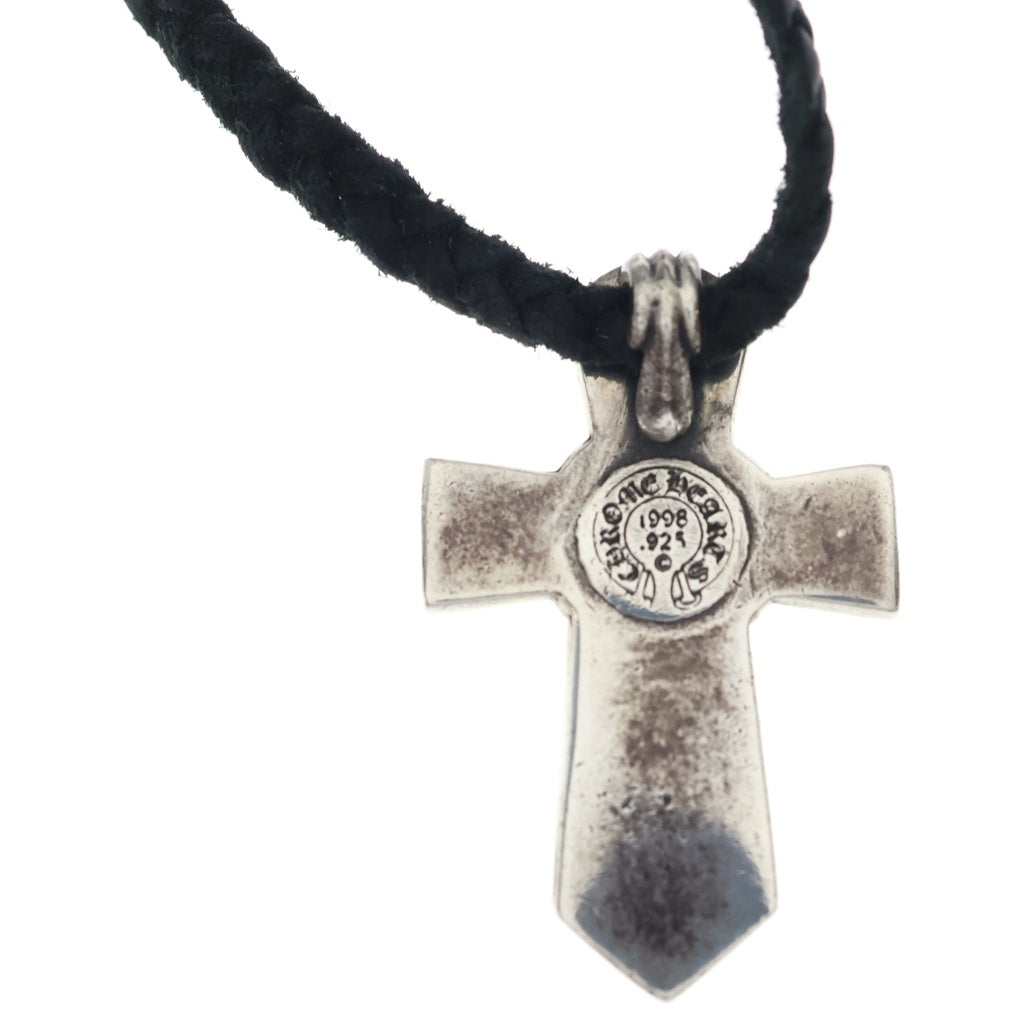 CHROME HEARTS(クロムハーツ) VULCAN CROSS SML LB バルカンクロス スモール レザーブレイド ネックレス シルバー