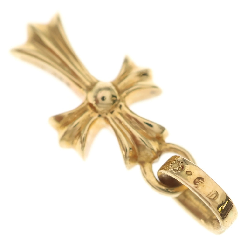 CHROME HEARTS(クロムハーツ) 22K CRS BBYFAT P/SAP P ベイビーファットクロス PAVE ピンクサファイア ペンダントトップ ゴールド BCA036