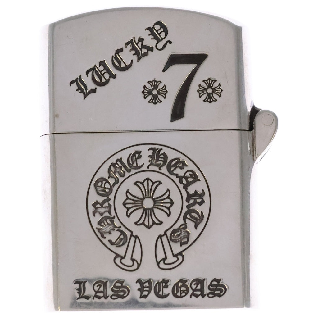 CHROME HEARTS(クロムハーツ) ZIPPO LIGHTERZ LUCKY7 V8 LAS VEGAS スモール CHクロス ジッポライター ラッキー7 V8 ラスベガス シルバー