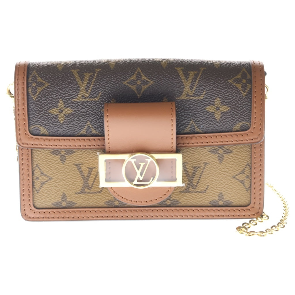 LOUIS VUITTON(ルイヴィトン) モノグラム・リバース ポルトフォイユ・ドーフィーヌ ショルダーバッグ ブラウン PVCレザー RFID M68746 M68746 レディース