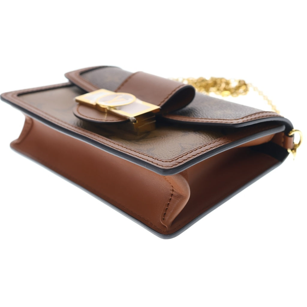 LOUIS VUITTON(ルイヴィトン) モノグラム・リバース ポルトフォイユ・ドーフィーヌ ショルダーバッグ ブラウン PVCレザー RFID M68746 M68746 レディース