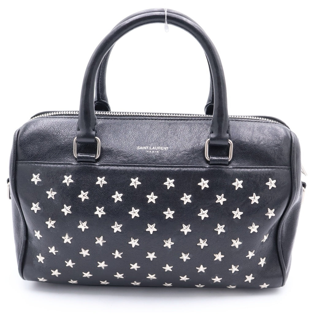 SAINT LAURENT PARIS(サンローランパリ) スタースタッズ ハンドバッグ 2wayバッグ ブラック レザー レディース