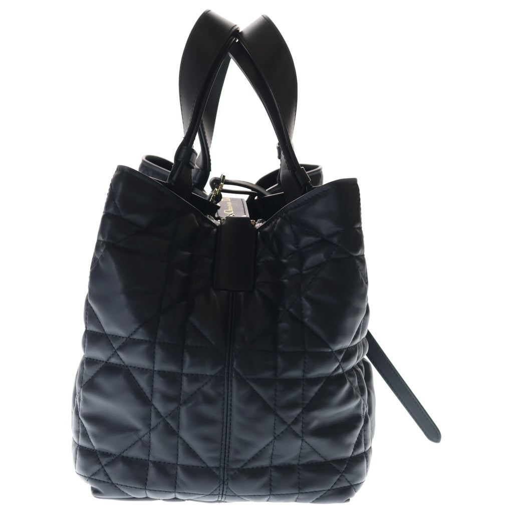 DIOR(ディオール) トゥジュール ミディアム ハンドバッグ ブラック レザー ゴールド金具 レディース