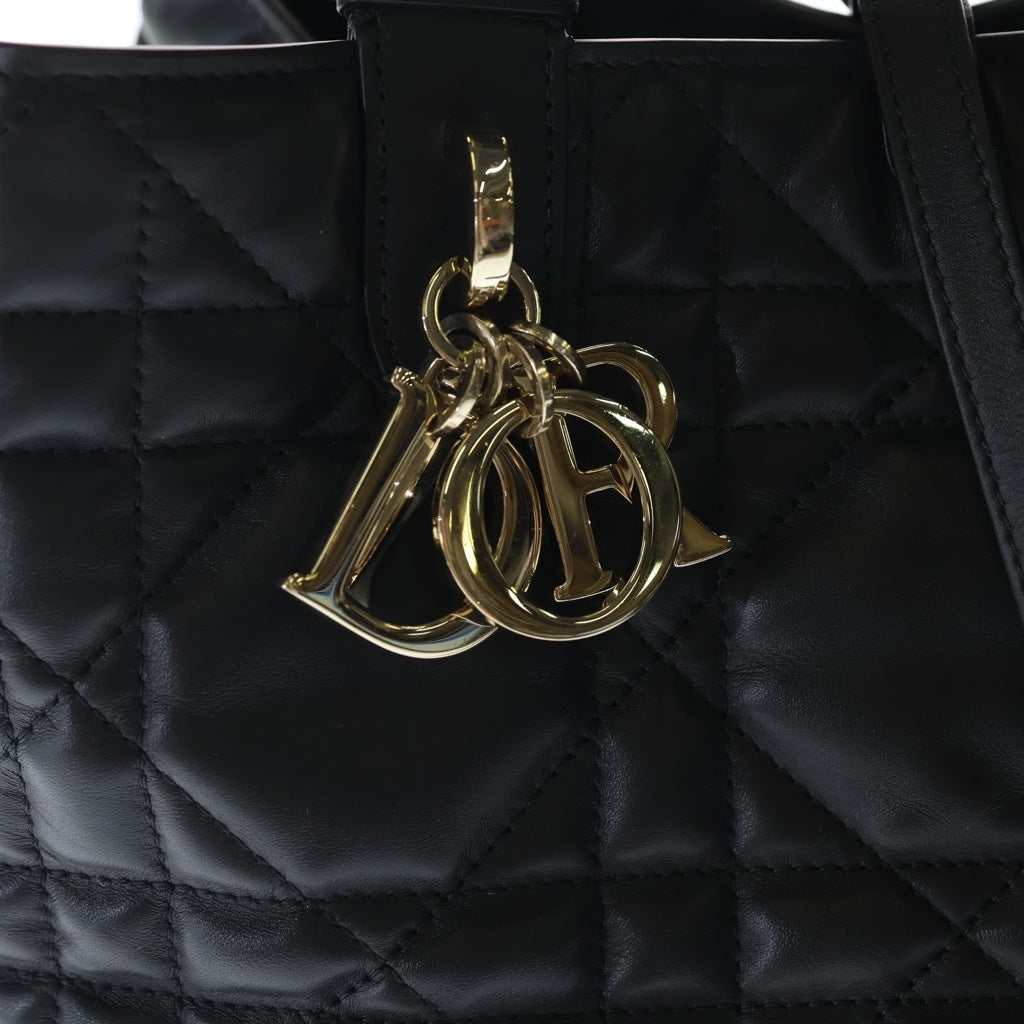DIOR(ディオール) トゥジュール ミディアム ハンドバッグ ブラック レザー ゴールド金具 レディース
