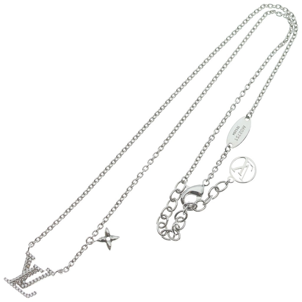 LOUIS VUITTON(ルイヴィトン) LVアイコニック ネックレス シルバー ラインストーン メタル M02751 レディース