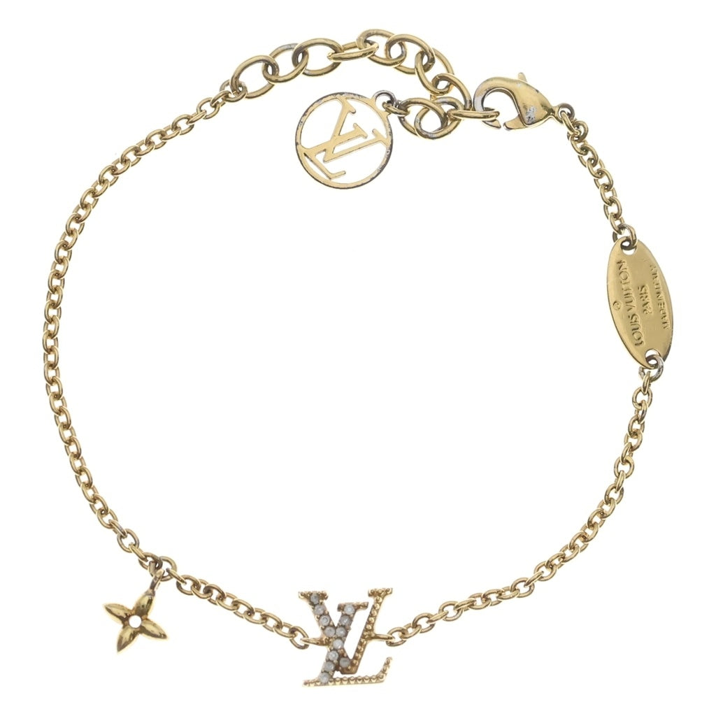 LOUIS VUITTON(ルイヴィトン) LVアイコニック ブレスレット ゴールド GP ラインストーン アクセサリー M00587 レディース