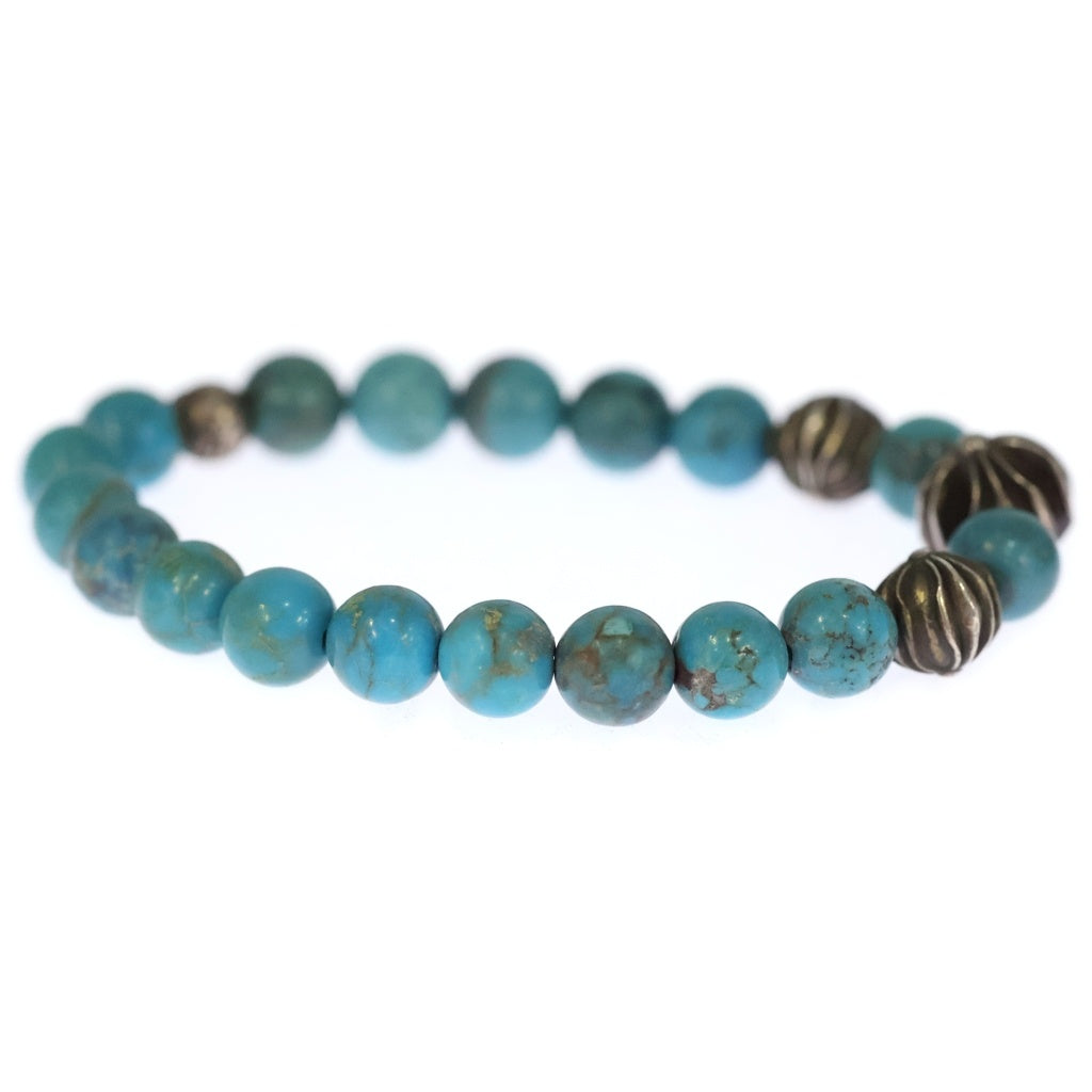 CHROME HEARTS(クロムハーツ) 8mm BEAD ビーズブレス ビーズブレスレット ターコイズ ブルー