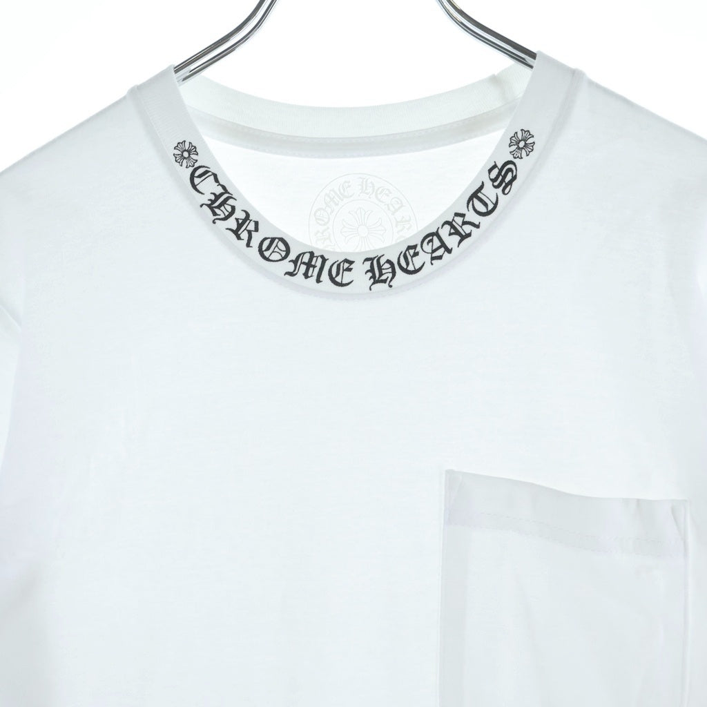 CHROME HEARTS(クロムハーツ) CH T-SHIRT ネックロゴ 半袖Tシャツ ホワイト