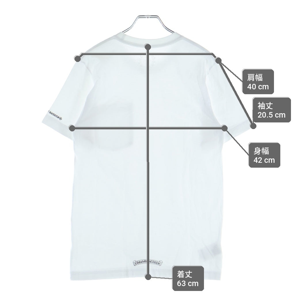 CHROME HEARTS(クロムハーツ) CH T-SHIRT ネックロゴ 半袖Tシャツ ホワイト