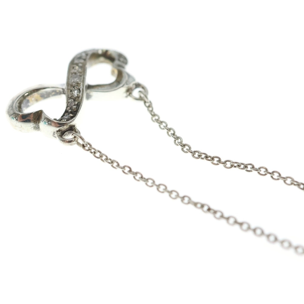 TIFFANY & Co.(ティファニー) ダブルラビングハートネックレス シルバー ラインストーン Ag925 レディース