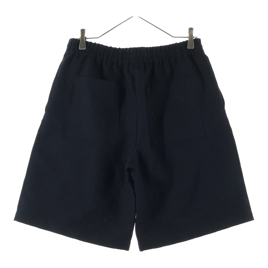 GUCCI(グッチ) 25AW GG Logo Shorts GGロゴ ショートパンツ ショーツ ハーフパンツ 総柄 リネン ポリエステル ブラック 810782