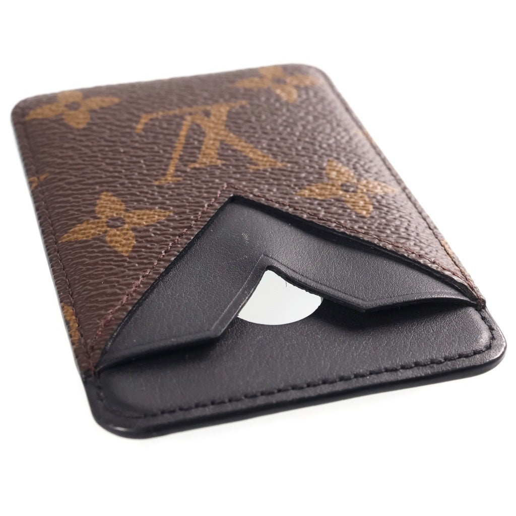 LOUIS VUITTON(ルイヴィトン) モノグラムマカサー ポルトカルトマグネット MagSafe PVC ブラウン×ブラック M13185 レディース