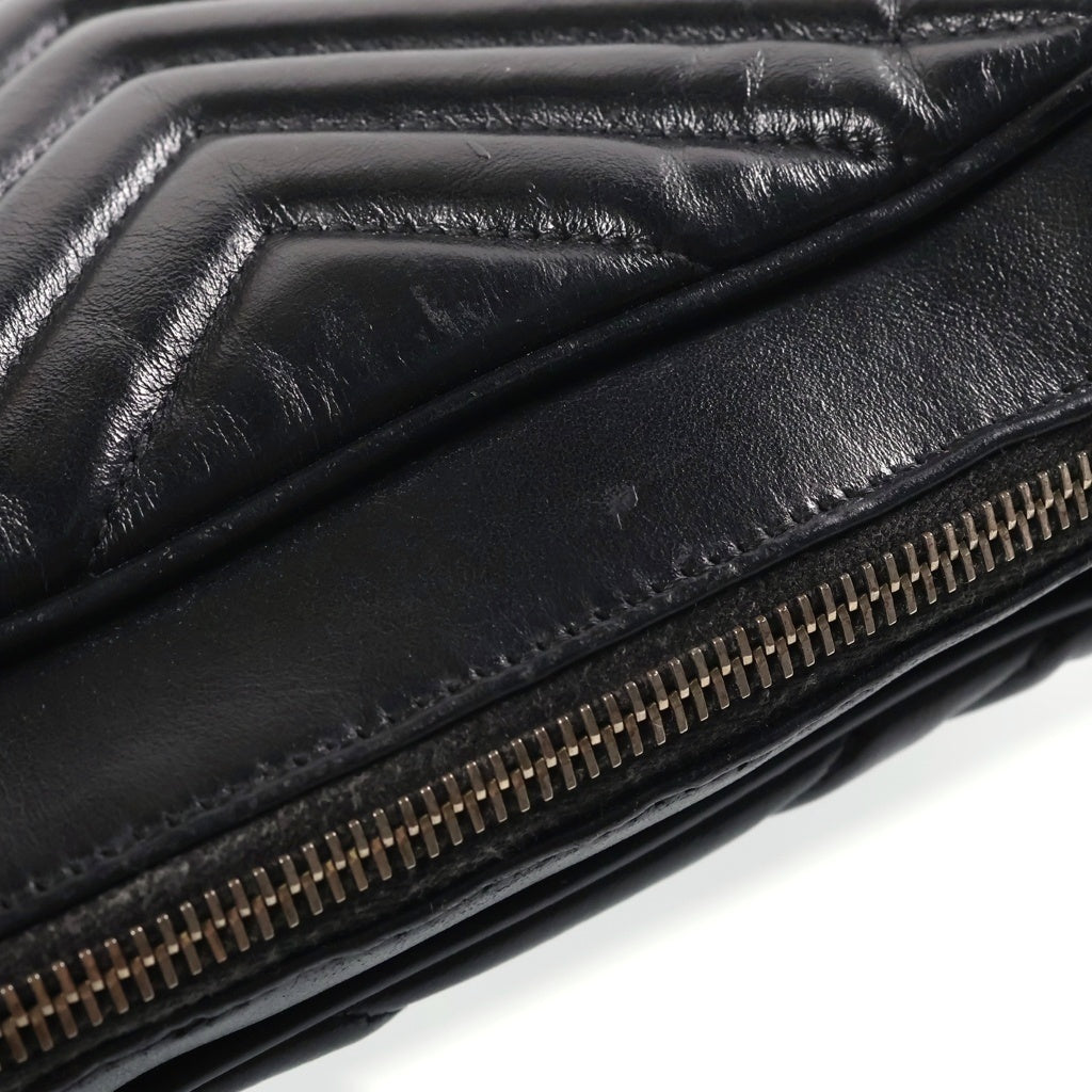 SAINT LAURENT PARIS(サンローランパリ) ルー カメラバッグ ショルダーバッグ レザー ブラック ゴールド金具 レディース