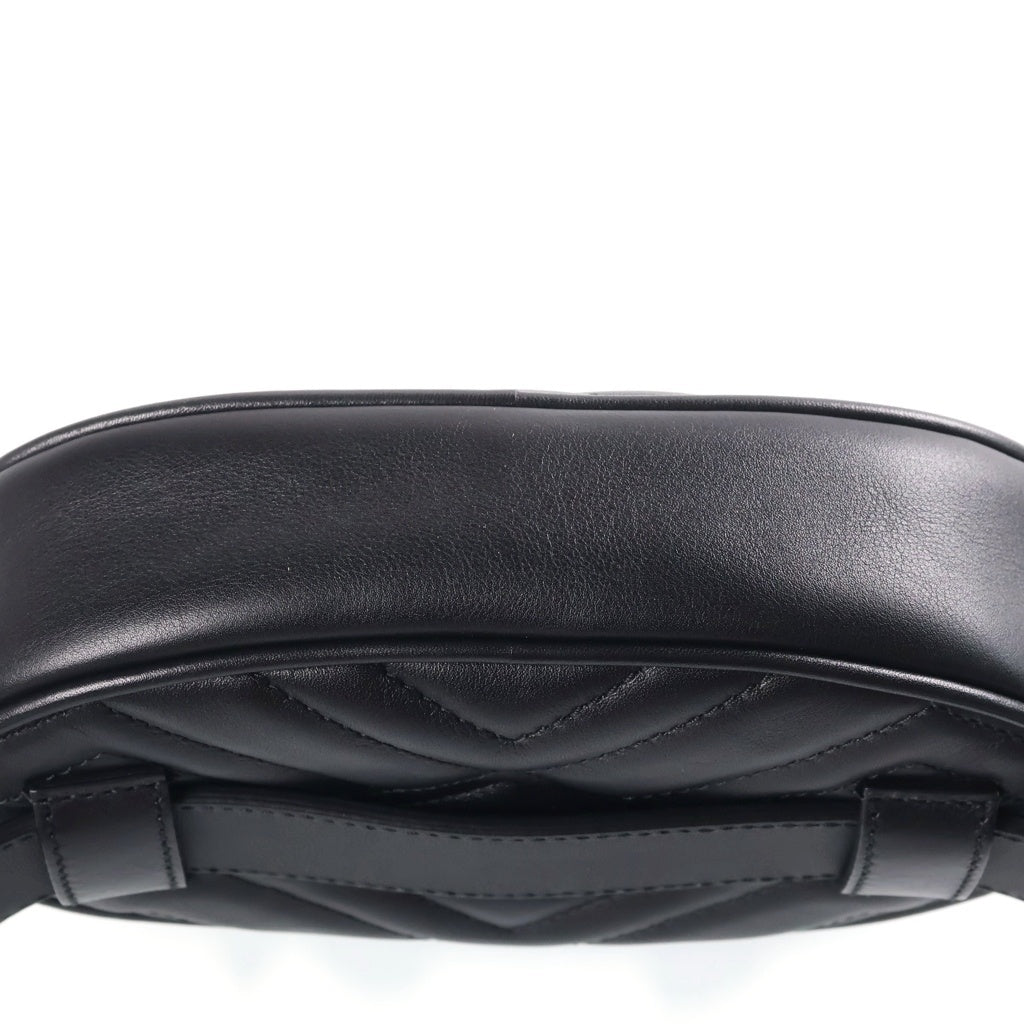 GUCCI(グッチ) GGマーモント ショルダーバッグ ボディバッグ レザー ブラック 476434 レディース