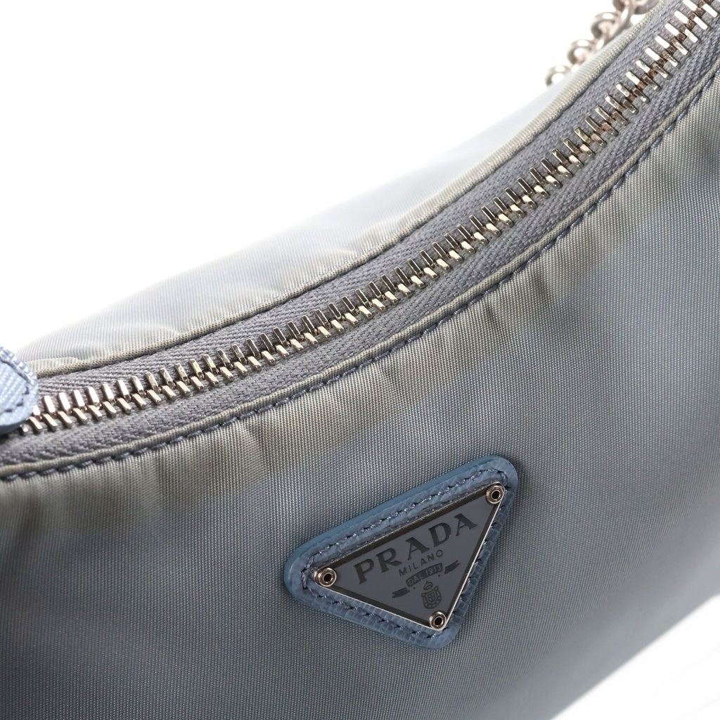 PRADA(プラダ) Re-Edition2005 リエディション ショルダーバッグ レザー ライトブルー 1BH204 レディース