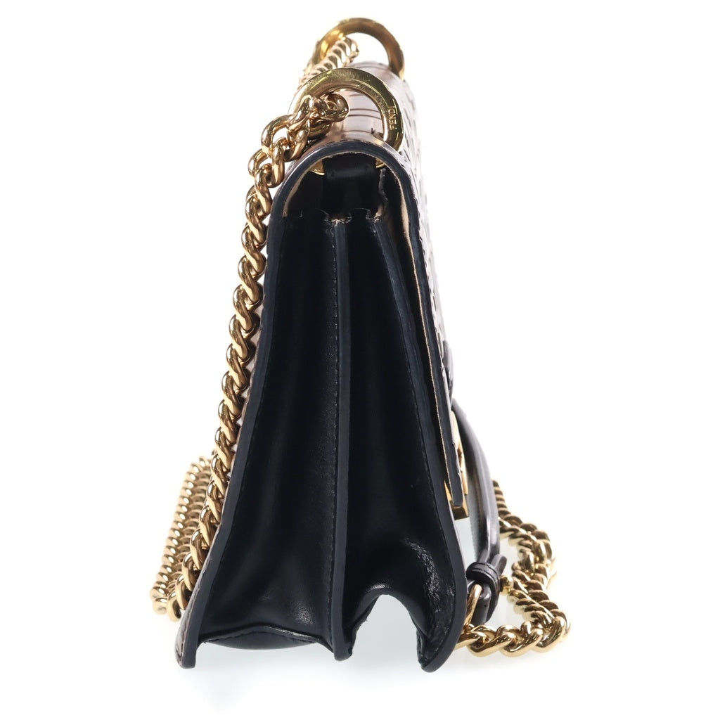 FENDI(フェンディ) ズッカ FFロゴ キャンユー ショルダーバッグ レザー ブラック/ブラウン 8M0417 レディース