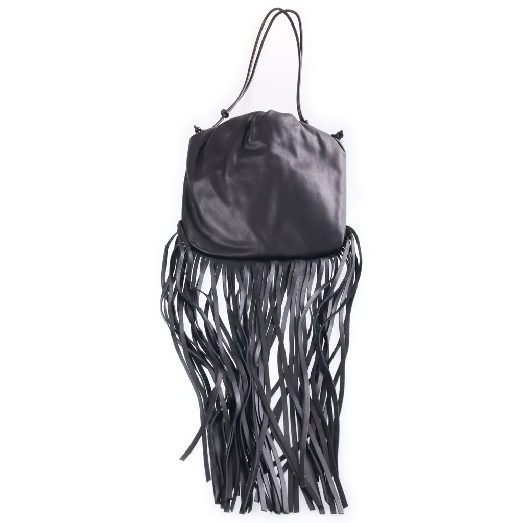 BOTTEGA VENETA(ボッテガヴェネタ) フリンジ ショルダーバッグ ブラック レザー レディース