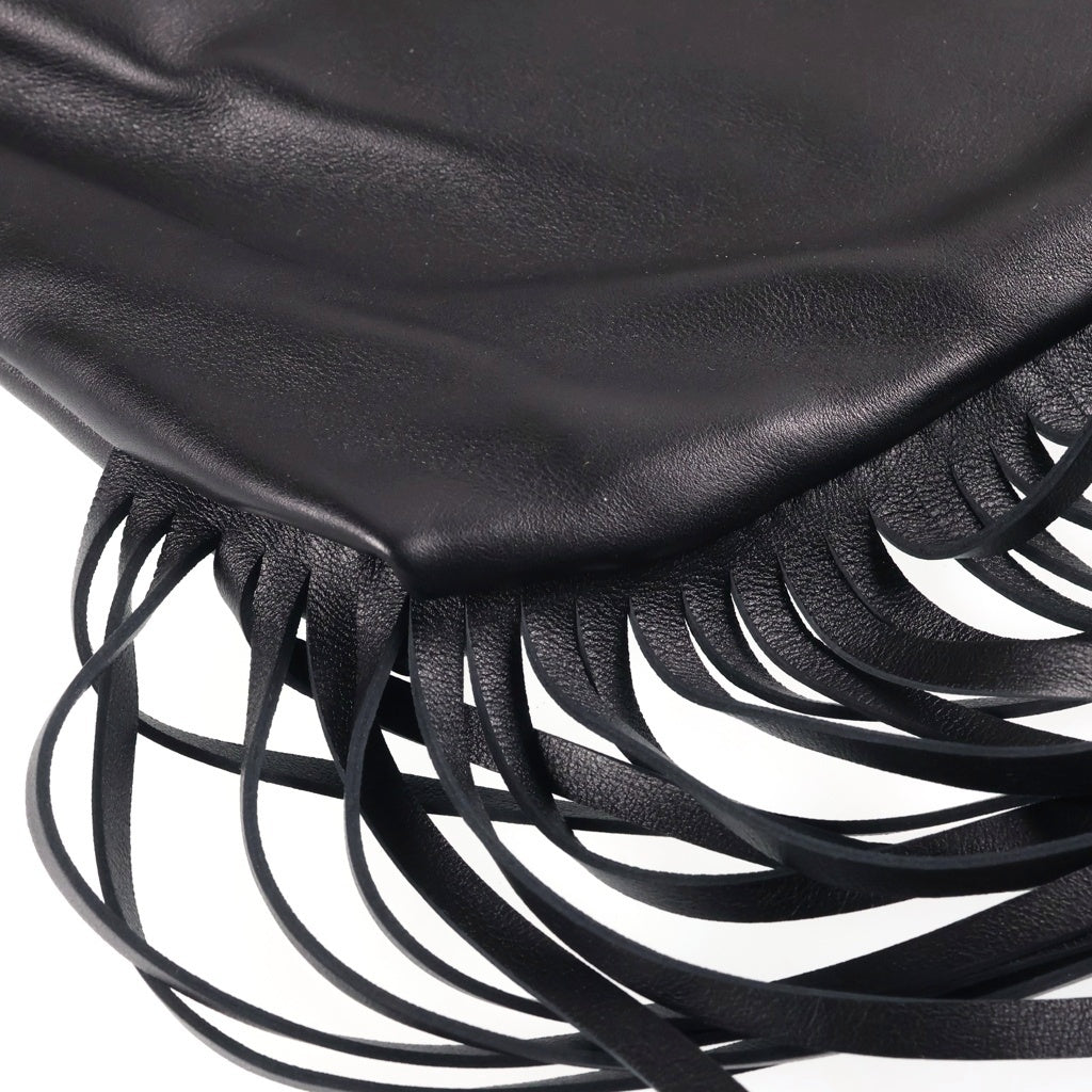 BOTTEGA VENETA(ボッテガヴェネタ) フリンジ ショルダーバッグ ブラック レザー レディース