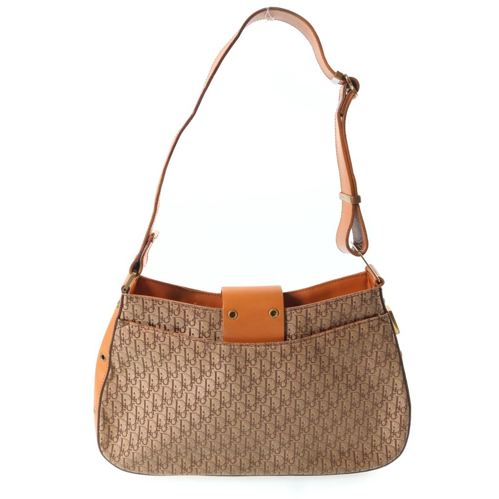 Christian Dior(クリスチャンディオール) ストリートシックトロッター ロンバス ショルダーバッグ ベージュ×ブラウン レディース