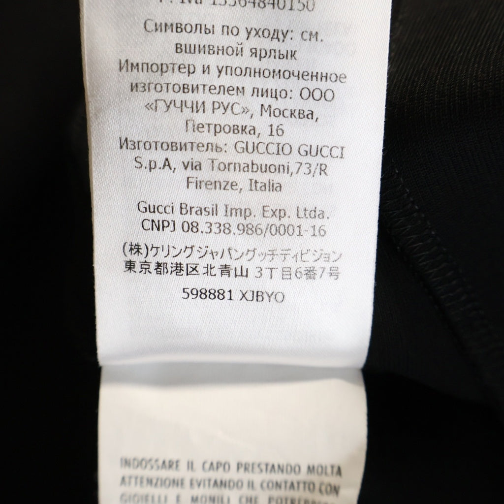 GUCCI(グッチ) ホースビッド ハイネック ショートスリーブ バックジップ ワンピース ブラック 598881 XJBYO レディース