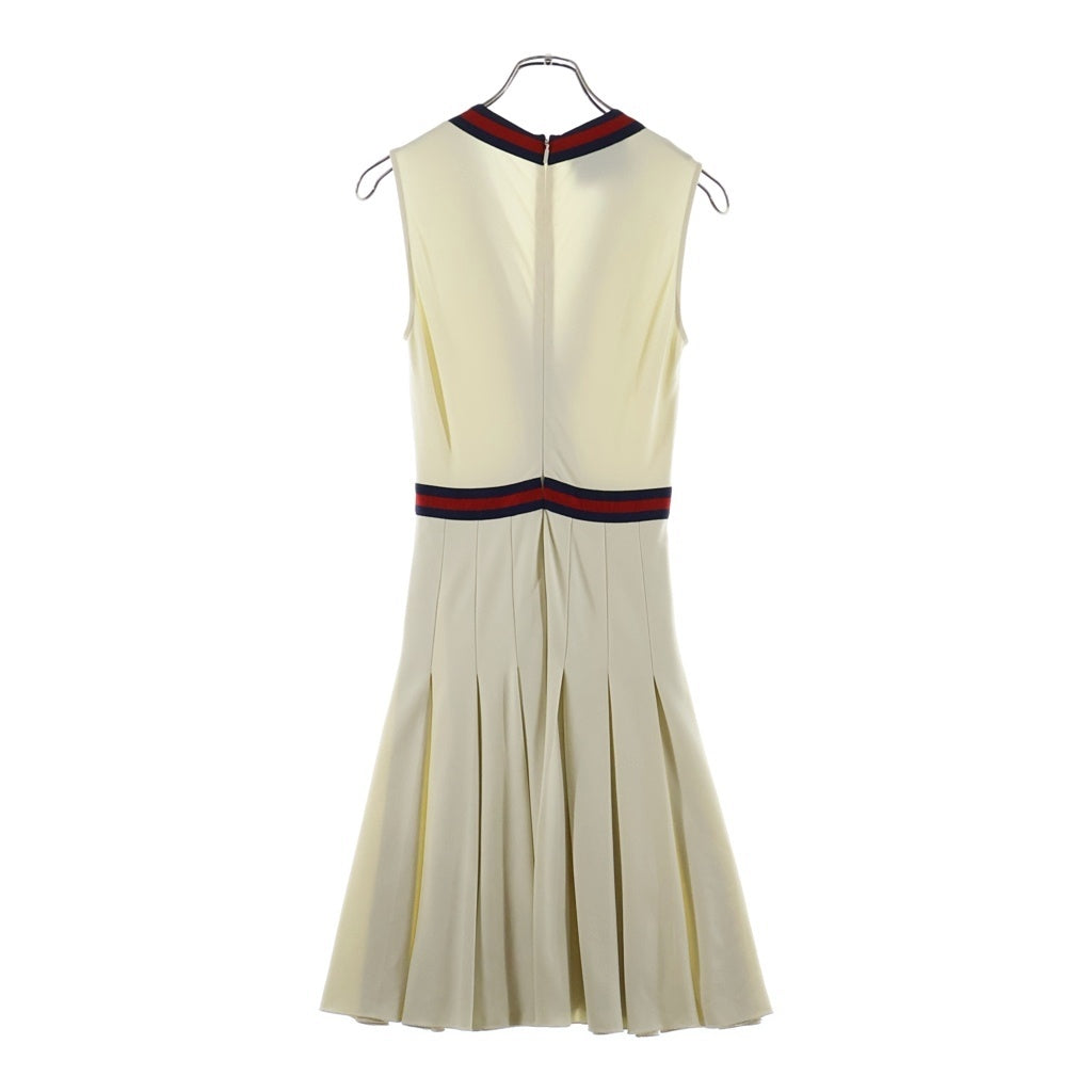 GUCCI(グッチ) シェリーライン ノースリーブ リボンワンピース アイボリー 501485 X7B02 レディース