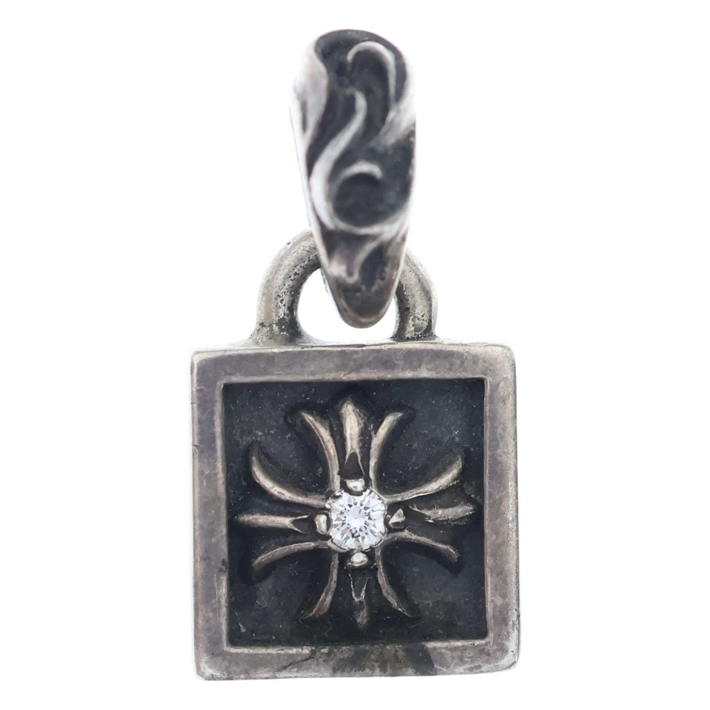 CHROME HEARTS(クロムハーツ) FRAMED CH PLUS 1DIA フレームドCHプラス 1ダイヤ ペンダントトップ シルバー