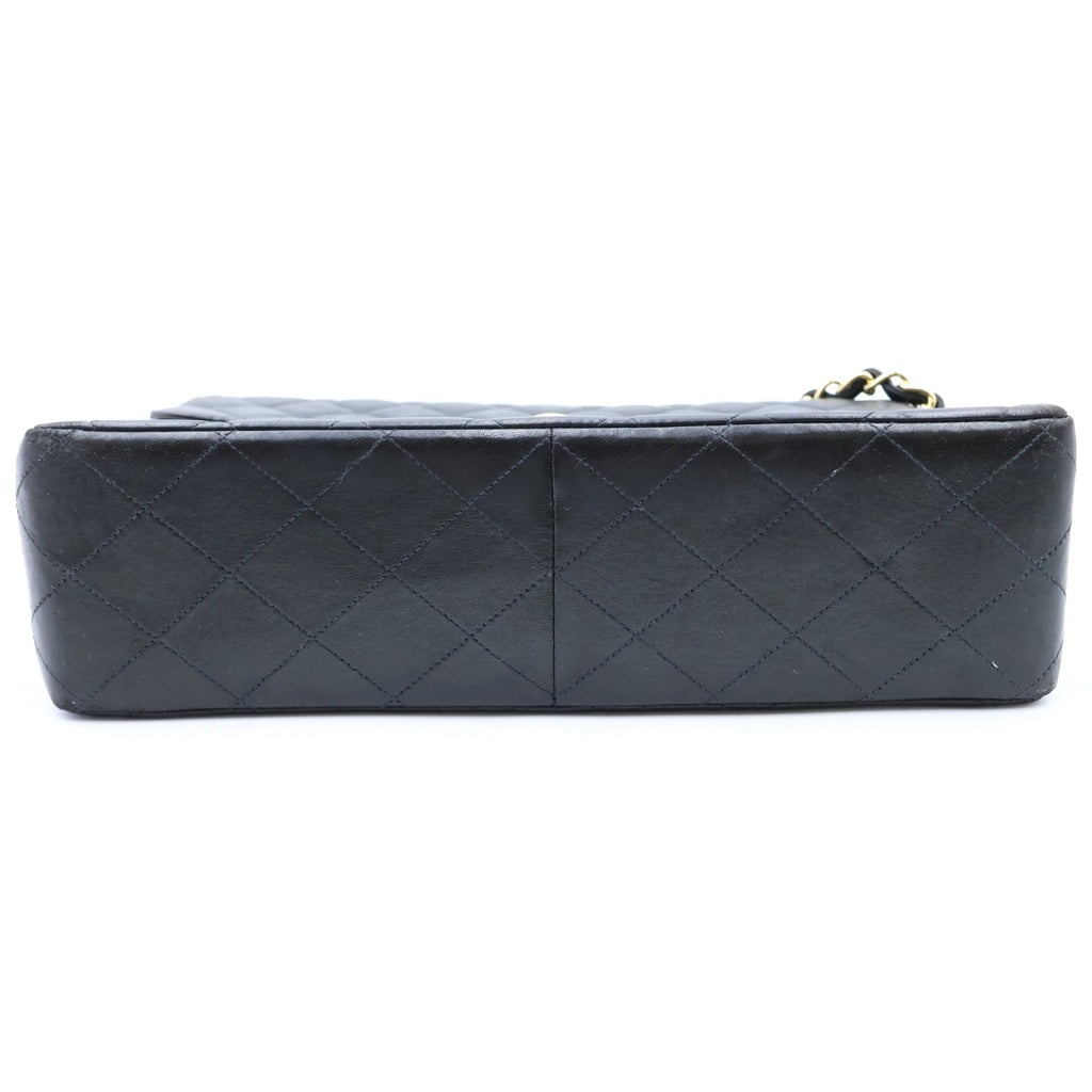 CHANEL(シャネル) マトラッセ30 Sフラップ/Wチェーンショルダーバッグ 黒 ラムスキン GD金具 シール・Gカード 5105827 箱 保 レディース