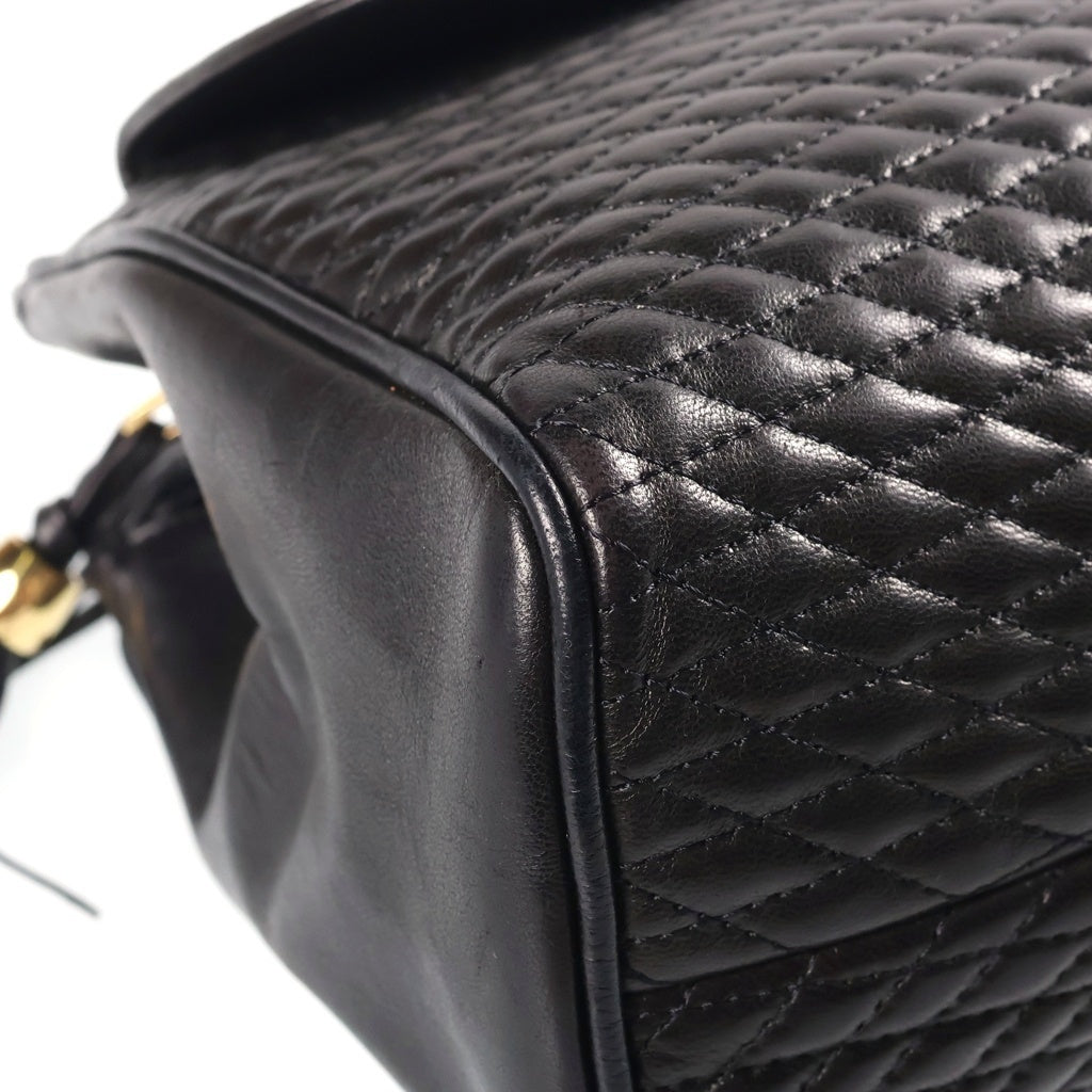 BALLY(バリー) キルティング チェーンショルダーバッグ ブラック レザー レディース