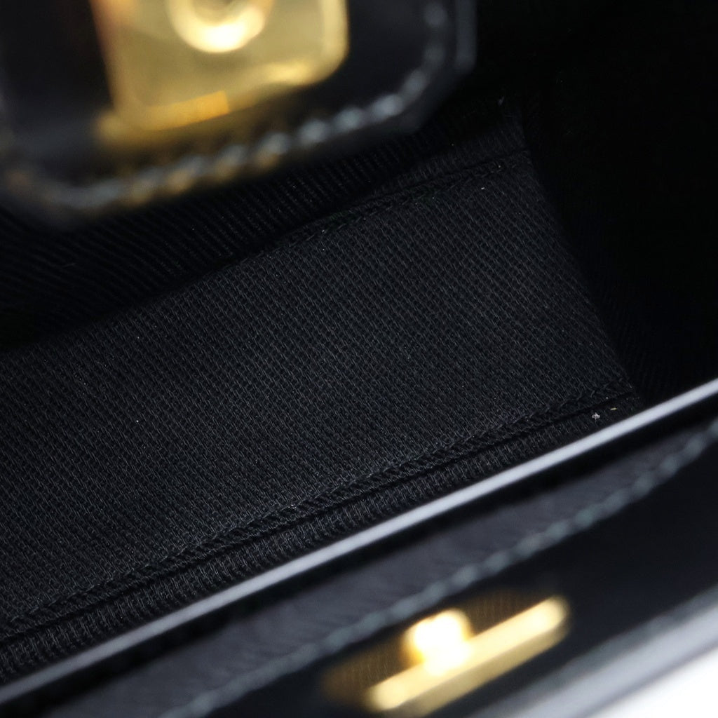 BALLY(バリー) エンブレム スモール パレス 2WAY ハンドバッグ ショルダーバッグ パテントレザー ブラック レディース