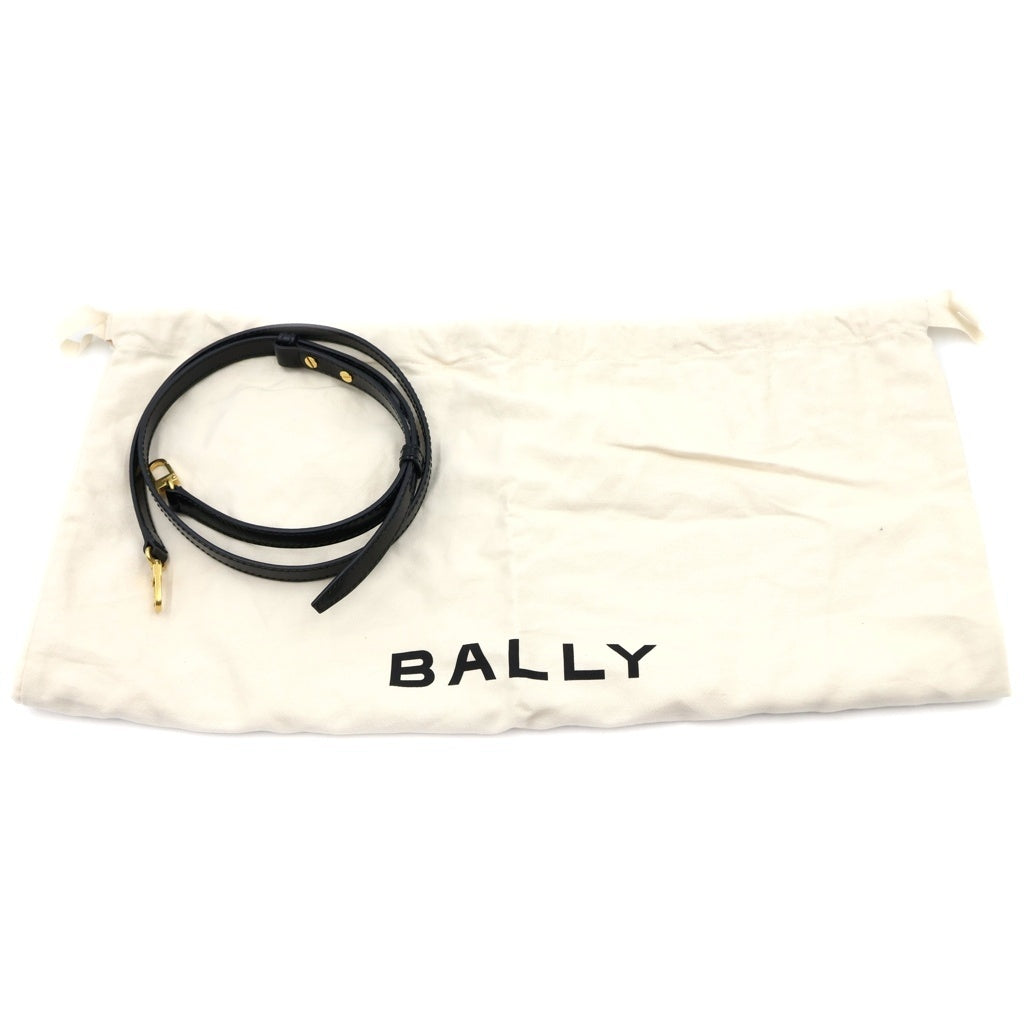 BALLY(バリー) エンブレム スモール パレス 2WAY ハンドバッグ ショルダーバッグ パテントレザー ブラック レディース
