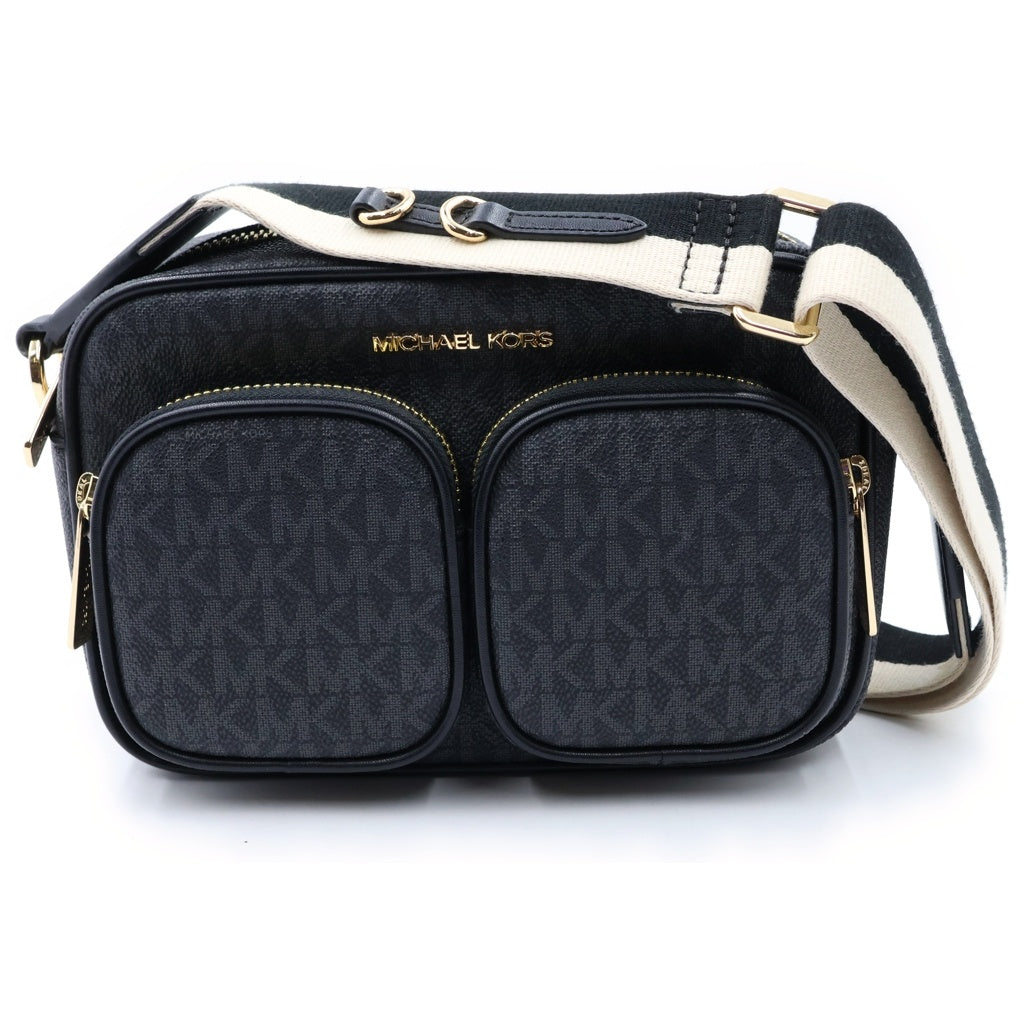 MICHAEL KORS(マイケルコース) MKシグネチャー ボディバッグ ショルダーバッグ PVCレザー ブラック レディース