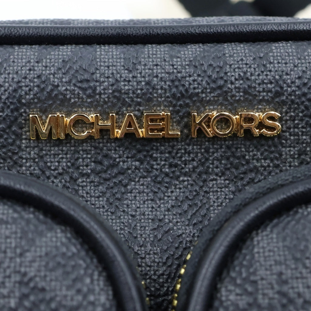 MICHAEL KORS(マイケルコース) MKシグネチャー ボディバッグ ショルダーバッグ PVCレザー ブラック レディース