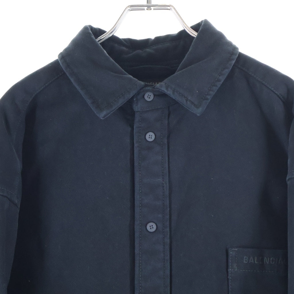 BALENCIAGA(バレンシアガ) 22AW Japanese Indigo Padded Shirt ジャパニーズ インディゴ パデッド 中綿 シャツジャケット ネイビー 719305