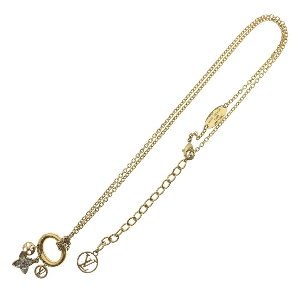 LOUIS VUITTON(ルイヴィトン) モノグラム フラワー コリエ マイブルーミング ストラス ネックレス ゴールド メタル M00592 レディース