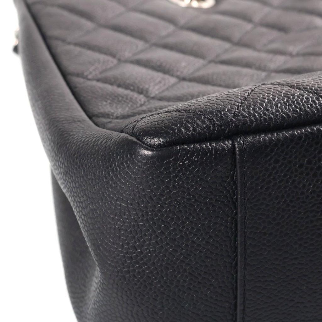 CHANEL(シャネル) ココマーク GSTトートバッグ ハンドバッグ シルバー金具 キャビア ブラック シール付き 17番台 A50995 レディース