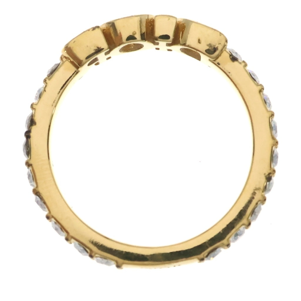 Christian Dior(クリスチャンディオール) ディオールロゴ リング ゴールド ラインストーン GP