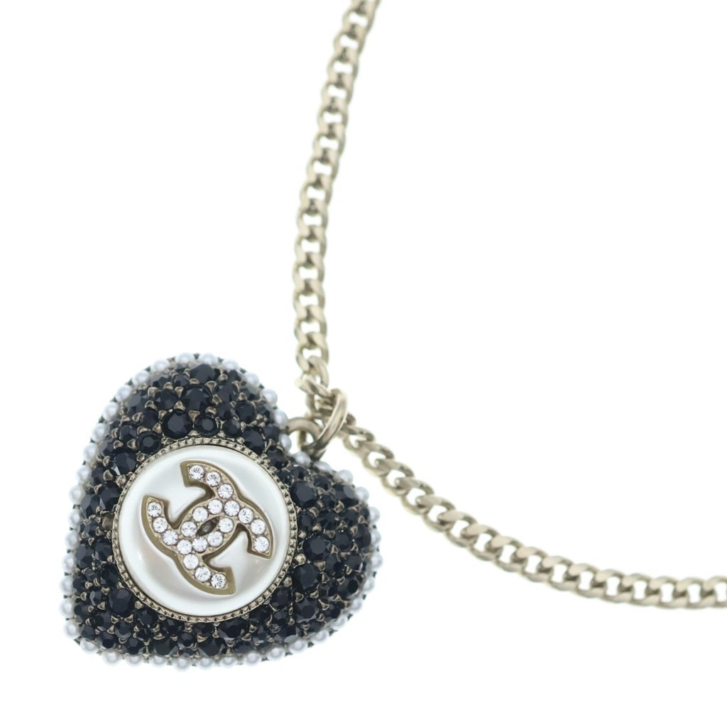 CHANEL(シャネル) ハートモチーフ ペンダント ネックレス ラインストーン ココマーク C22B レディース