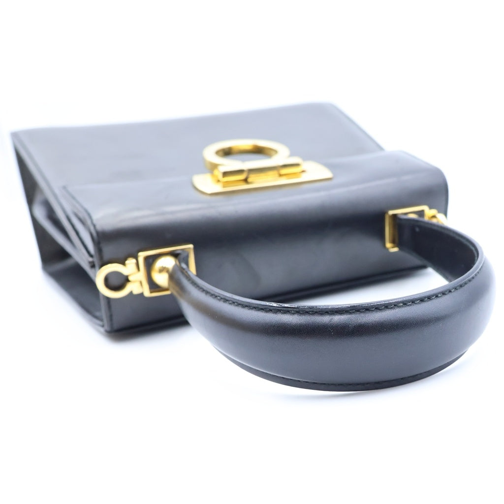 Salvatore Ferragamo(サルヴァトーレ フェラガモ) ガンチーニ2WAYハンドバッグ ショルダーバッグ 2WAY レザー ブラック AQ212193 レディース
